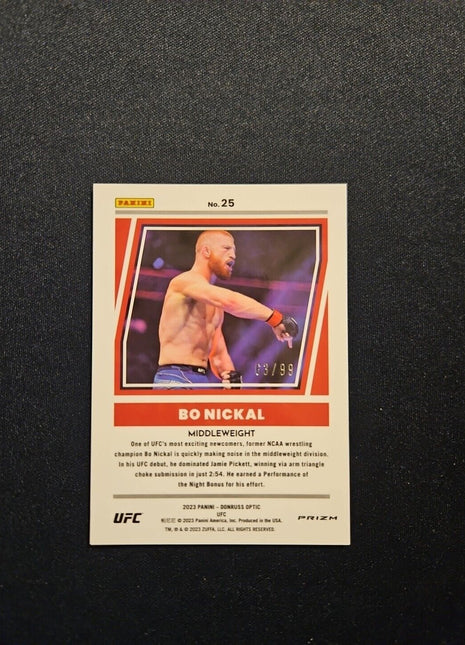 2023 Bo Nickal Optic UFC Dominators Red Rc Rookie /99 #25