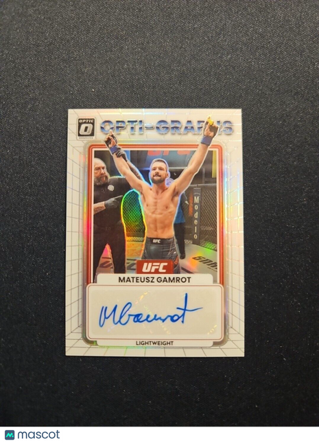 2023 Mateusz Gamrot Optic UFC opti-graphs silver auto