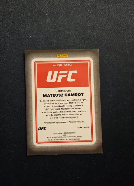 2023 Mateusz Gamrot Optic UFC opti-graphs silver auto