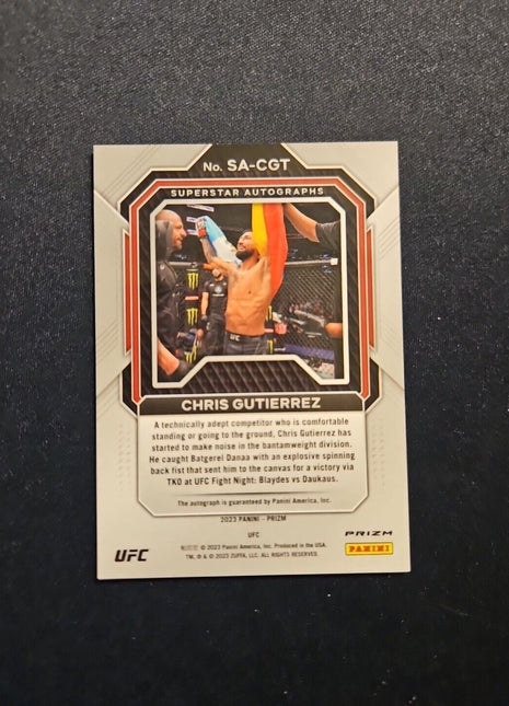 2023 Chris Gutierrez Prizm UFC Silver rc Auto #sa-cgt