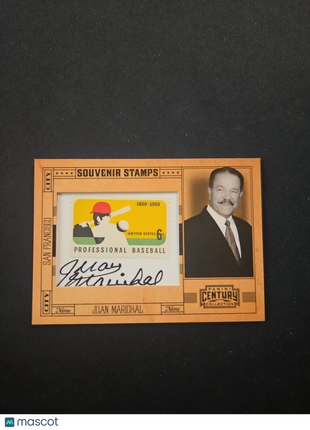 2010 Juan Marichal Century Collection Souvenir Stamos Auto /27