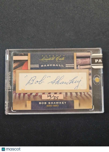 2011 Bob Shawkey Donruss Limited Cuts Cut auto /25