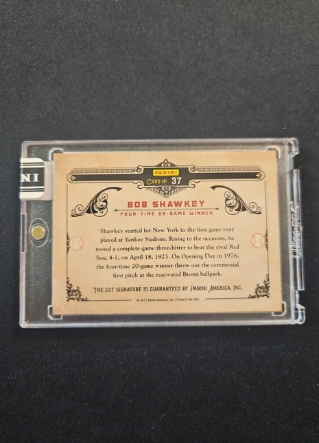 2011 Bob Shawkey Donruss Limited Cuts Cut auto /25