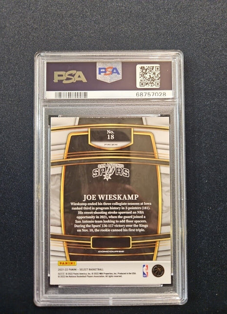 2021-22 Joe Wieskamp Select Tri Color Rc Rookie #18 Psa 9 Spurs