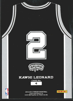 2012-13 Kawhi Leonard Threads Rc Rookie #4 Spurs