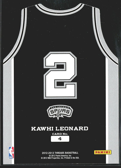 2012-13 Kawhi Leonard Threads Rc Rookie #4 Spurs