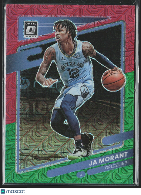 2021-22 Ja Morant Optic Green Red Choice #144 Grizzlies