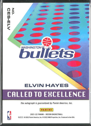 2021-22 Elvin Hayes Recon Called to Excellence Auto /75 Bullets