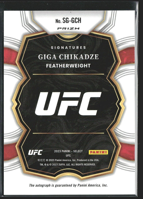2023 Giga Chikadze Select Silver Prizm Auto UFC #sg-gch
