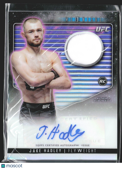 2024 Jake Hadley Topps Midnight Rc Relic Auto UFC