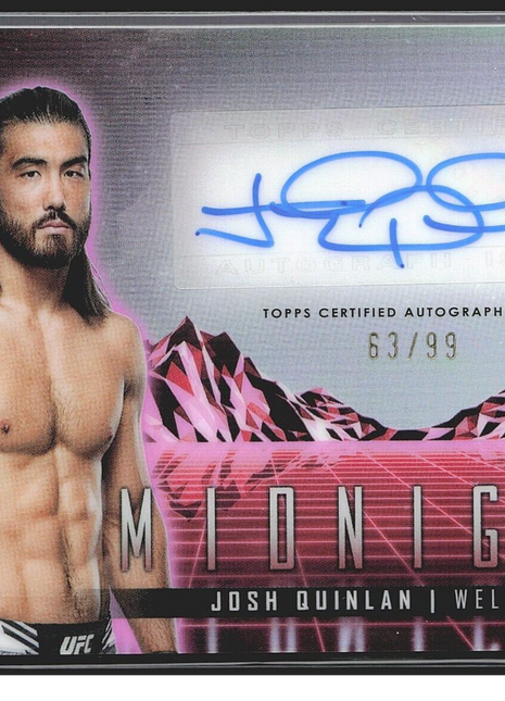 2024 Jose Quinlan Topps Midnight UFC Rc Auto Pink /99