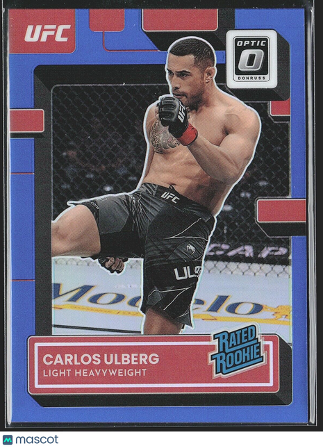 2023 Carlos Ulberg Optic UFC Blue Prizm Rated Rookie Rc /99 #140