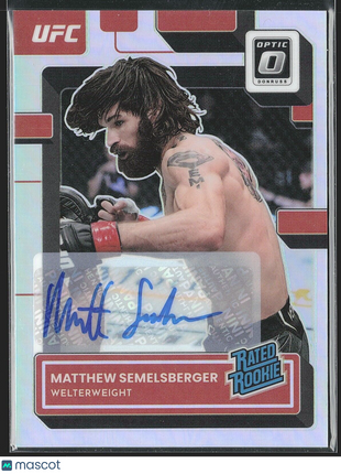 2023 Matthew Semelberger Optic UFC Sivler Rated Rookie Auto #101