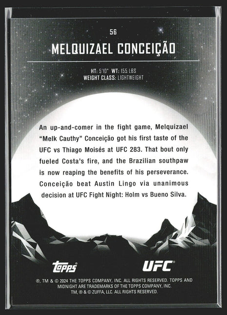 2024 Melquizael Conceicao Topps Midnight Rc Rookie #56 UFC