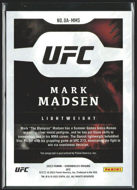 2023 Mark Madsen Origins Rc Rookie Auto UFC