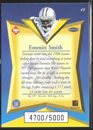 1998 Emmitt Smith Collector's Edge Master /5000 #49 Cowboys