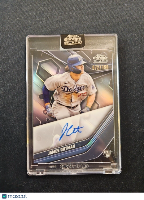 2023 James Outman Topps Chrome Black Rc Auto /150 Dodgers