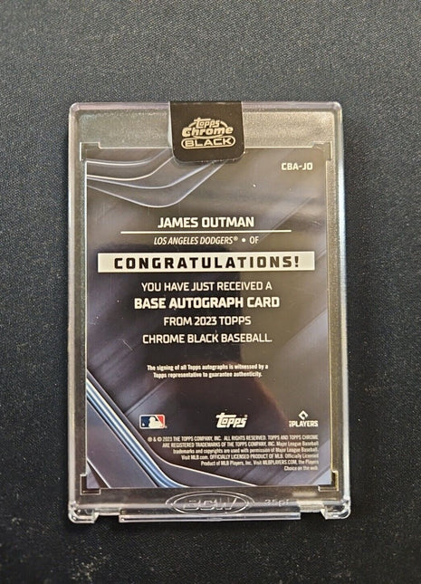 2023 James Outman Topps Chrome Black Rc Auto /150 Dodgers
