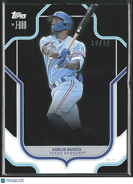 2023 Adolis Garcia Topps X J-Rod Black /10 #61 Rangers