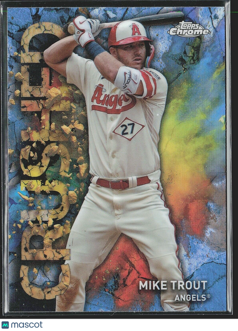 2023 Mike Trout Topps Chrome Update Crushed sp #c-14 Angels