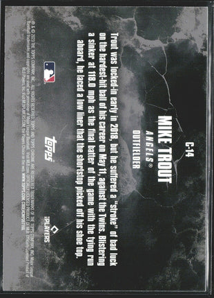 2023 Mike Trout Topps Chrome Update Crushed sp #c-14 Angels
