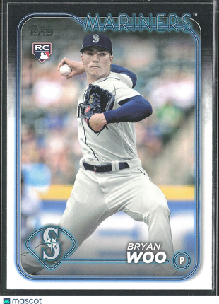 2024 Bryan Woo Topps Series 1 Rc Rookie #12 Mariners