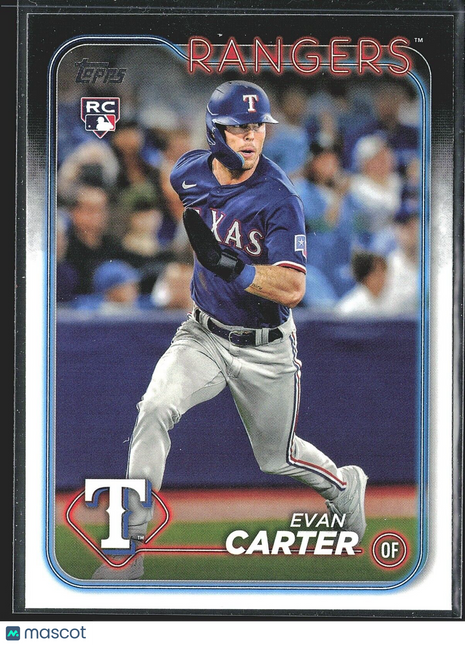 2024 Evan Carter Topps Series 1 Rc Rookie #280 Rangers