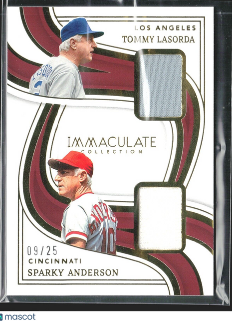 2023 Tommy Lasorda Immaculate Dual Legends Jersey Relic /25