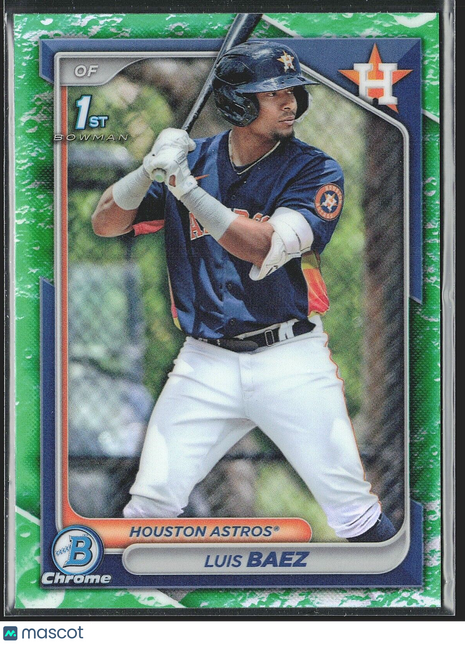 2024 Luis Baez Bowman Chrome 1st Green Lunar #bcp-66 Astros