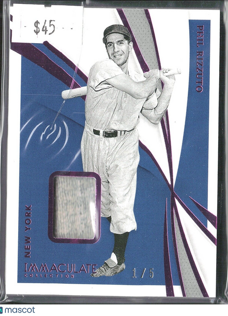 2021 Phil Rizzuto Immaculate Pink GU Jersey Relic /5 #15