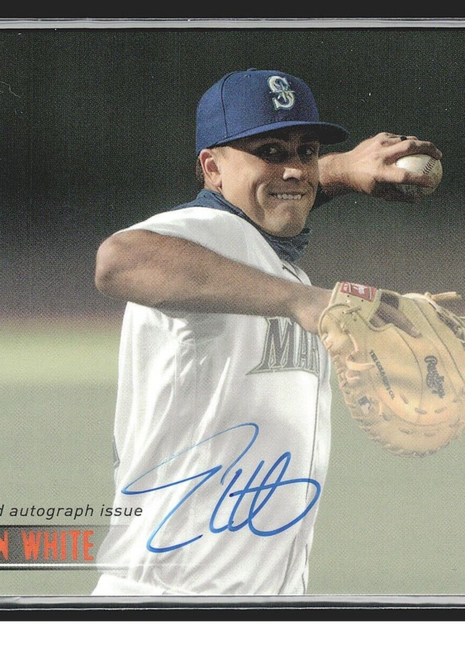 2021 Evan White Stadium Club Orange Rc Rookie Auto /5 Mariners