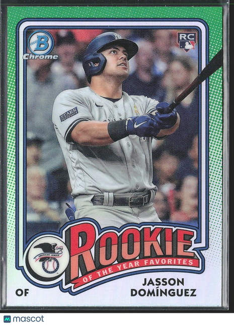 2024 Jasson Dominguez Bowman Chrome ROY Favorites Green Rc Yankees