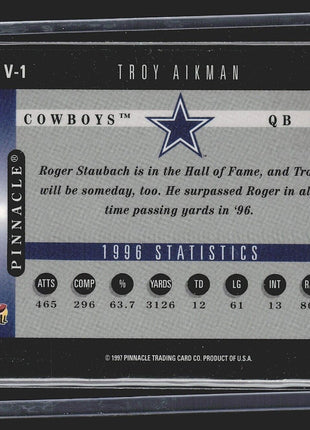 1997 Troy Aikman Pinnacle V2 #v-1 Cowboys