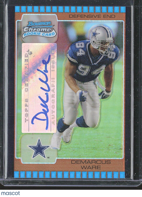 2005 Demarcus Ware Bowman Chrome Gold Refractor Auto Rc /50 #254