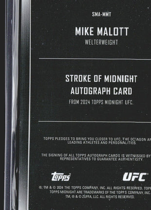 2024 Mike Malott Topps Stroke of Midnight Auto UFC
