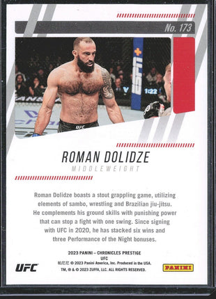 2023 Roman Dolidze Chronicles Prestige Red /199 #173 UFC