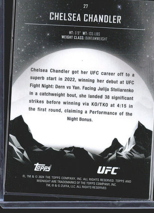 2024 Chelsea Chandler Topps Midnight Rc Green /125 #27 UFC