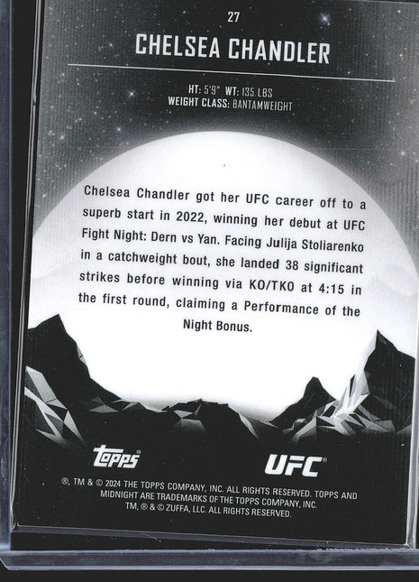 2024 Chelsea Chandler Topps Midnight Rc Green /125 #27 UFC