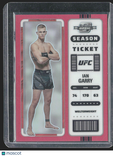 2023 Ian Garry Optic Contenders Red Season Ticket /199 #358 UFC