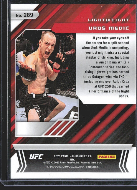 2023 Uros Medic Chronicles XR Blue Rc /99 #289 UFC