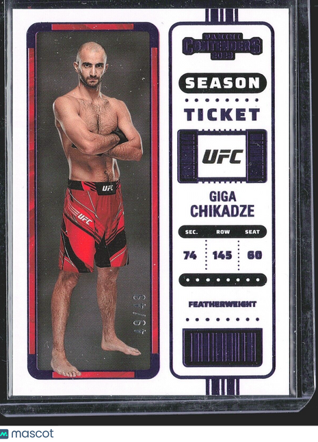 2023 Giga Chikadze Contenders Season Ticket Purple /49 #103 UFC