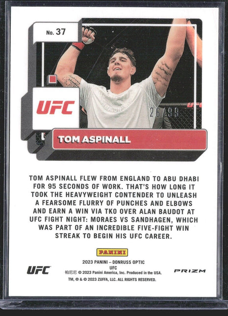 2023 Tom Aspinall Optic Blue /99 #37 UFC