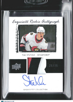 2020-21 Tim Stutzle Exquisite Rookie Patch Auto RPA /25 #03t-ts Senators