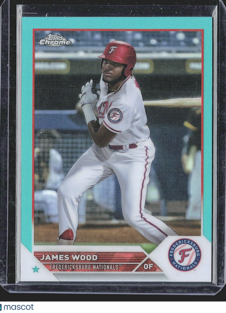 2023 James Wood Topps Chrome Pro Debut Aqua Refractor /75 Nationals