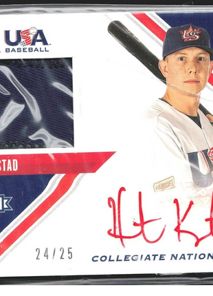 2020 Heston Kjerstad USA Stars & Stripes Patch Auto /25 Orioles