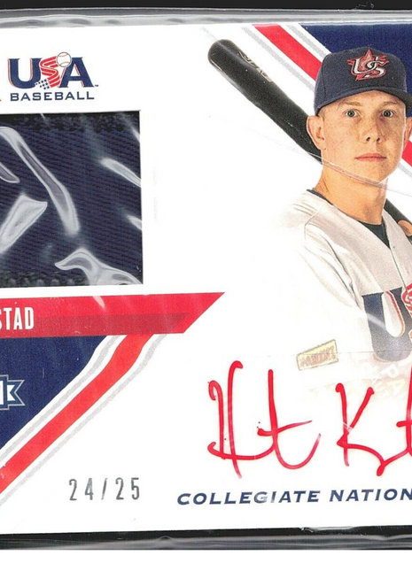 2020 Heston Kjerstad USA Stars & Stripes Patch Auto /25 Orioles