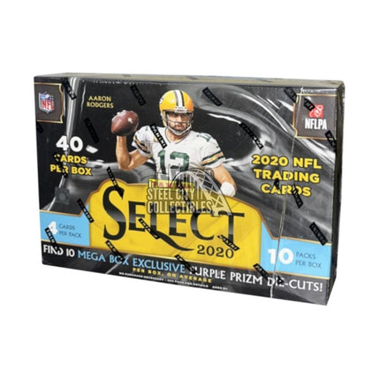 NFL 2020 Panini Select Football Mega Box - Purple Prizm Die Cuts