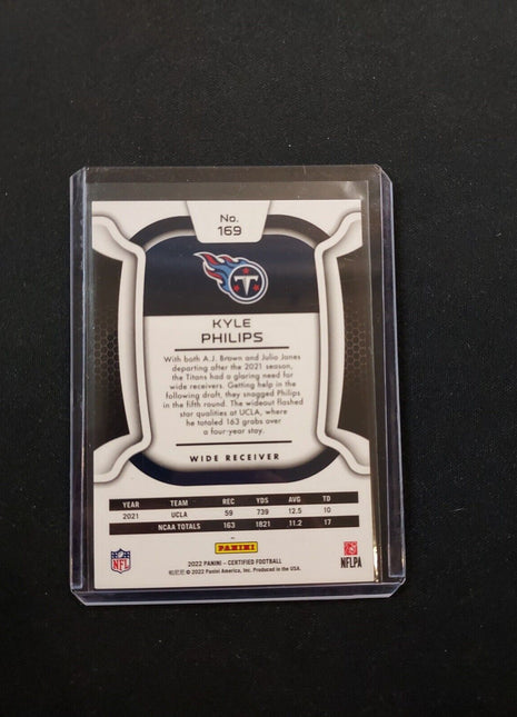 2022 Kyle Philips Certified White Rc Rookie /399 #169 Titans