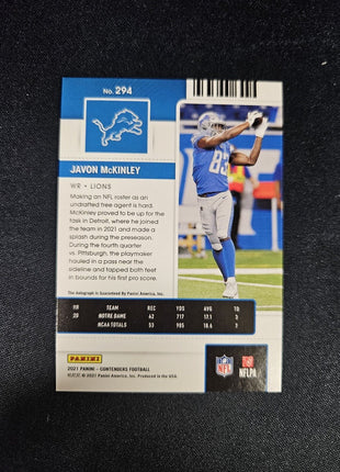 2021 Javon Mckinley COntenders Cracked Ice Rookie Ticket Auto /21 #294