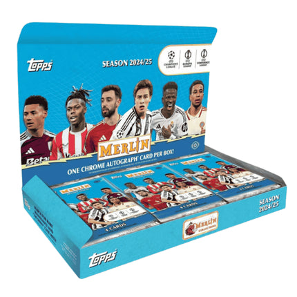 SOCCER 2024-25 Topps UEFA Club Competitions Merlin Chrome Soccer Hobby Box